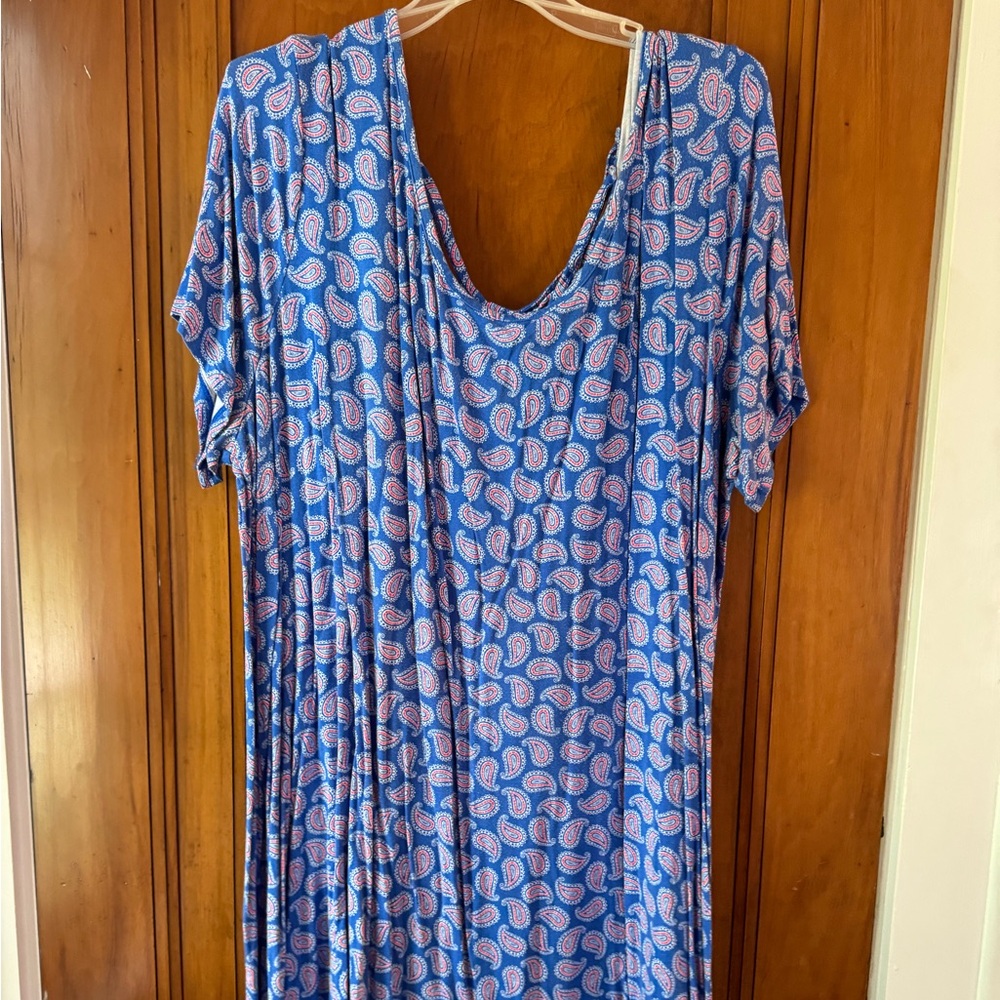Blue paisley dress